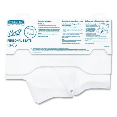Scott Personal Seats Sanitary Toilet Seat Covers, 15" x 18", PK125 7410